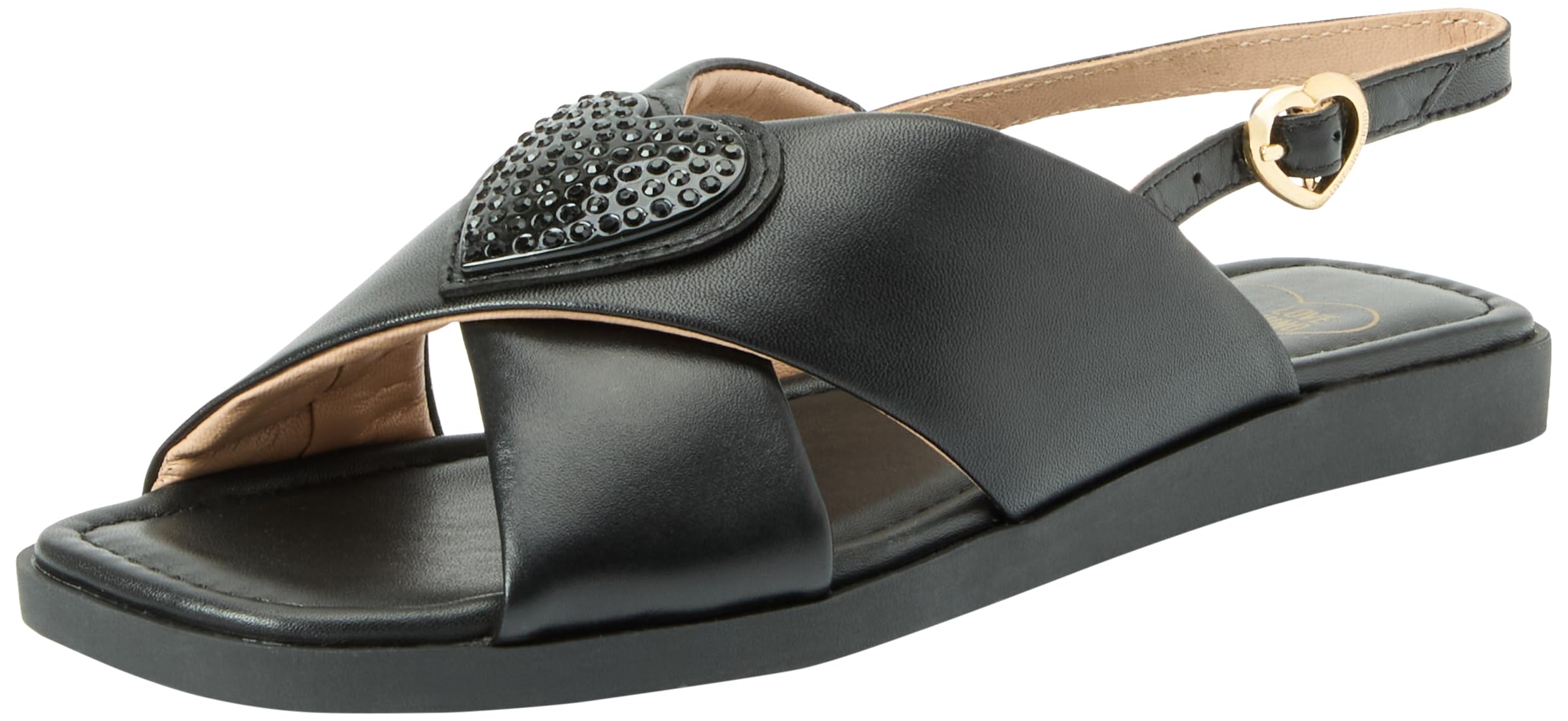 Love Moschino Women's ja16232g0i Sandal, Black, 4 UK