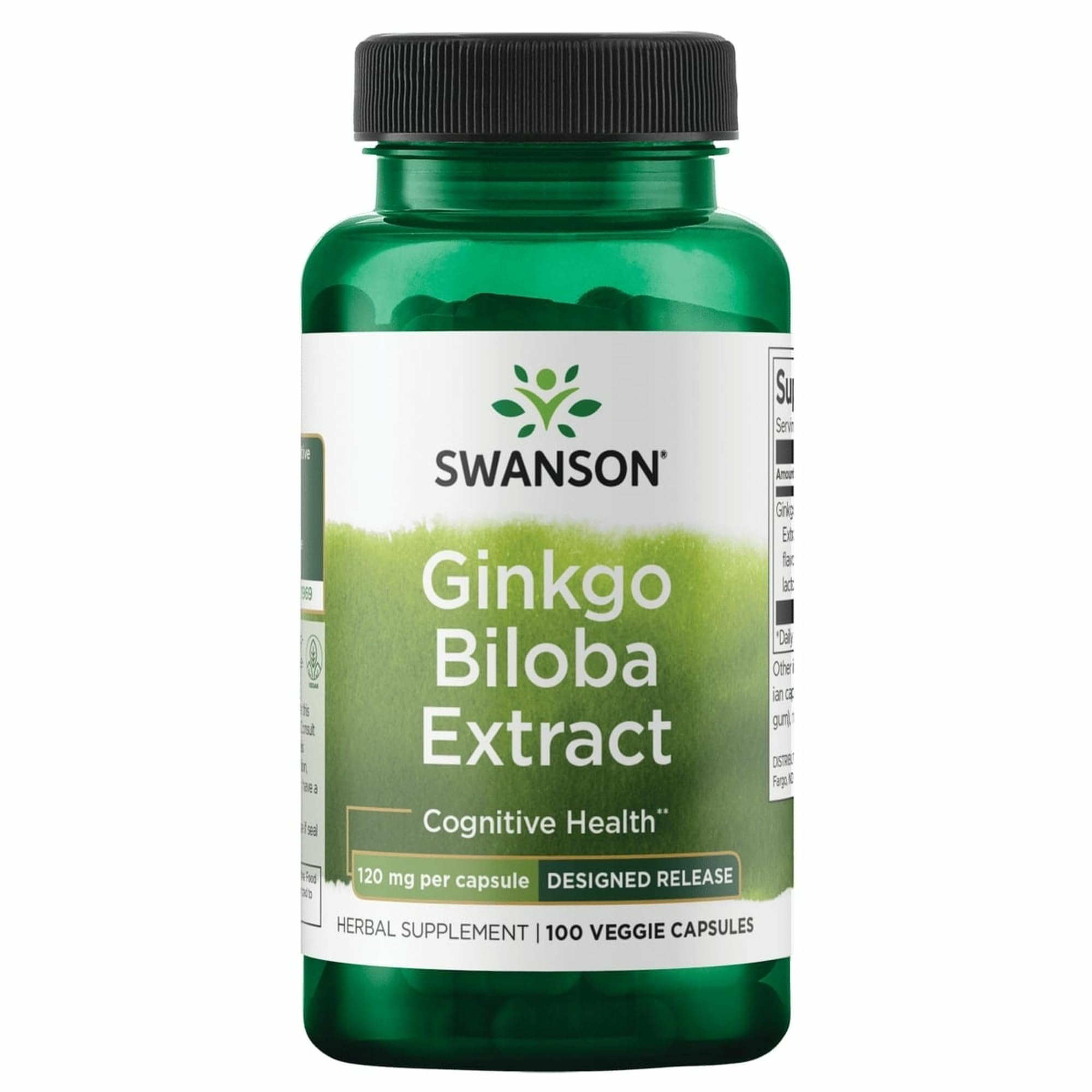 Swanson Ultra Delayed-Release Ginkgo 120 mg, 100 Capsules