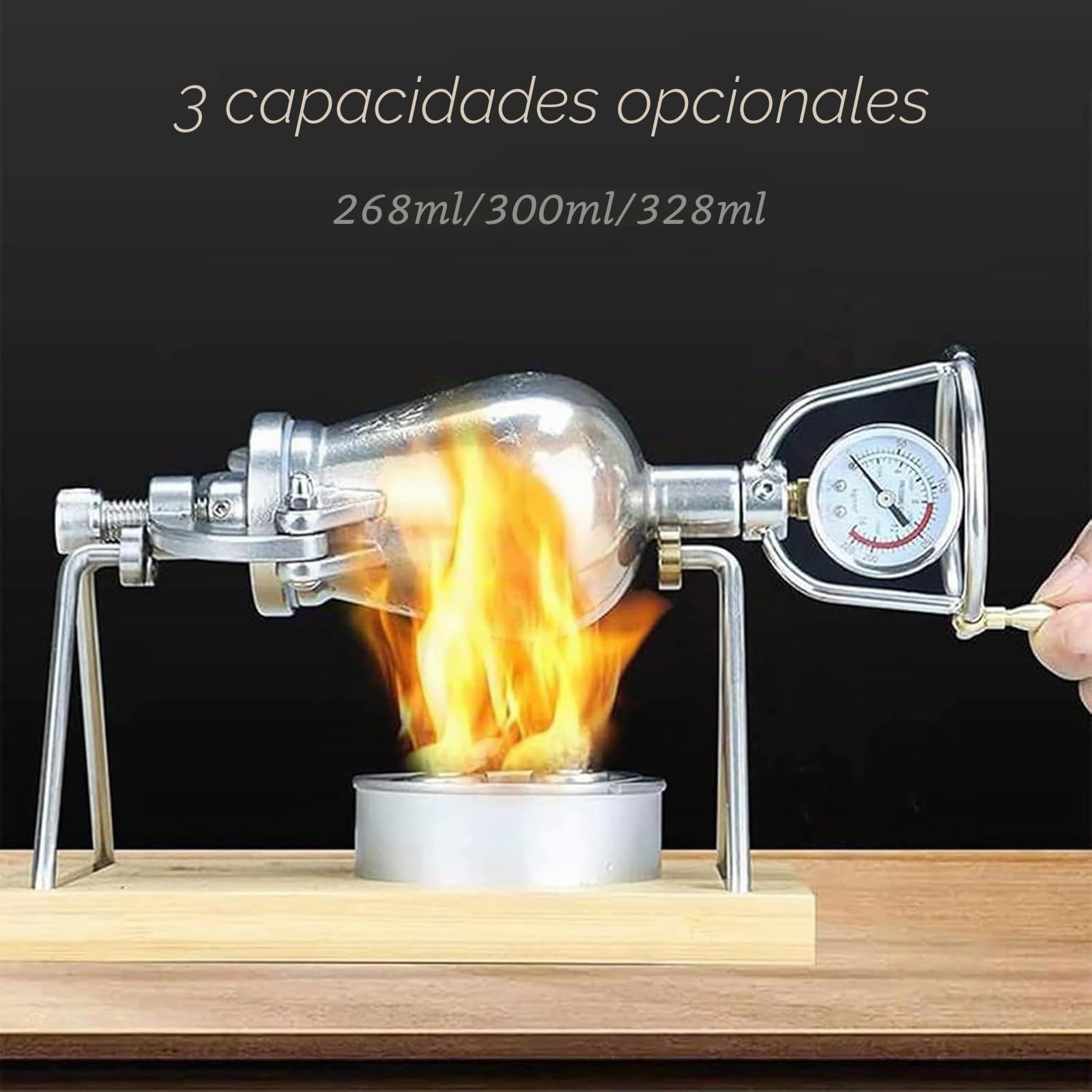 MáQuina Hacer Arroz Inflado, MáQuina Hacer Palomitas MaíZ A Mano, MáQuina Hacer Palomitas MaíZ China, MáQuina Hacer Palomitas MaíZ PequeñA Estufa(328ML)