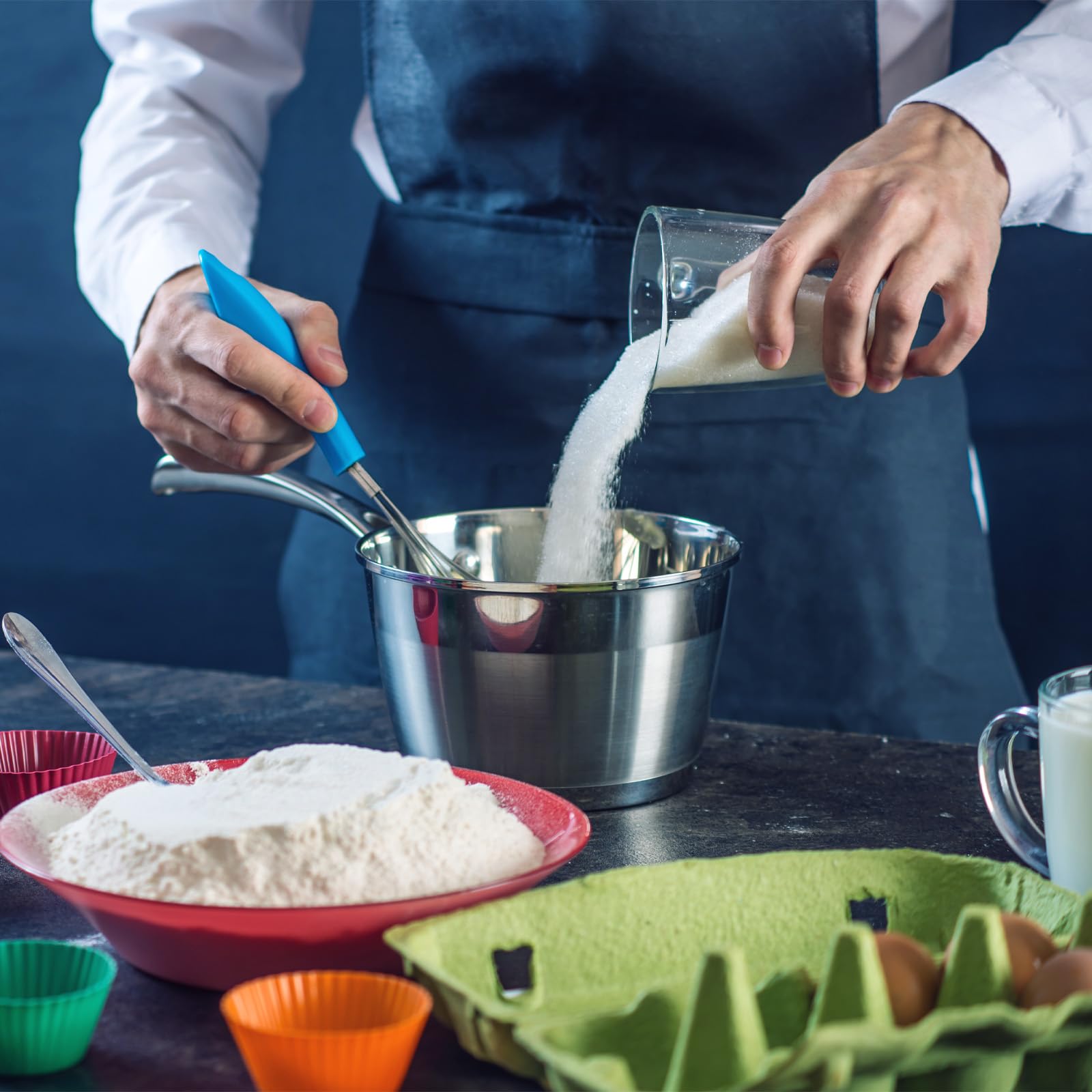 PATIKIL 3Pcs 250ml Tall Form Glass Beaker, 3.3 Borosilicate Glass Graduated Printed Scale Measuring Cups With Spout For Kitchen Lab Liquids - View #7