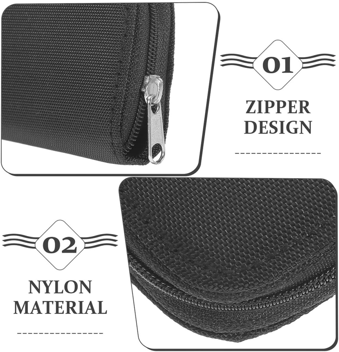 2pcs Memory Card Storage Case with 22 Slots, Multi-Card Organizer Pouch for Photographers and Digital Enthusiasts, Black Sturdy Memory Card Holder for Travel and Everyday Use