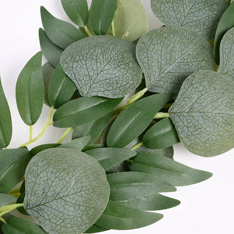 ZIHANJIAU Artificial Eucalyptus Garland Faux Vines Handmade Wedding Party Silk Eucalyptus Hanging Garland Rattan Home Vertical Decor - Image 2