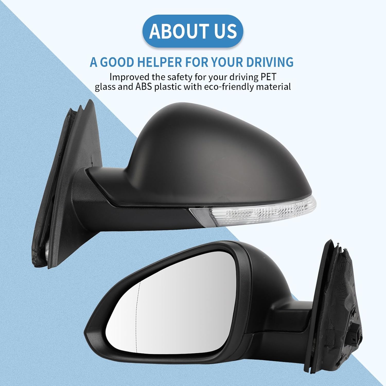 ECCPP Exterior Mirrors Replace with 2011-2017 For BUICK For REGAL Driver and Passenger Side 22960084