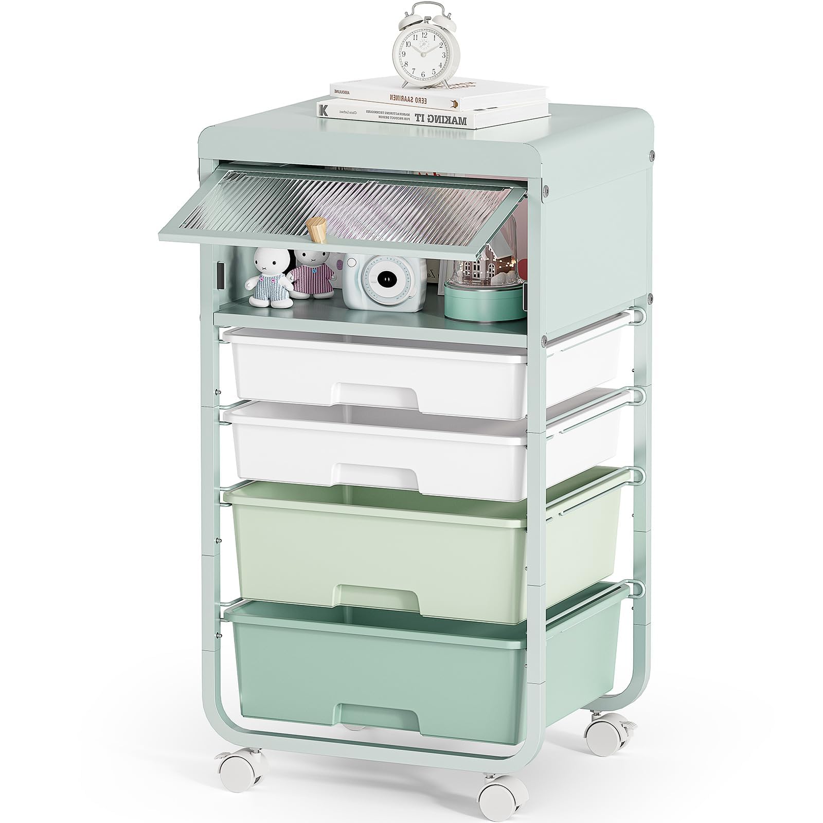SYKIARIOL 4 Drawer Rolling Craft Storage Cart
