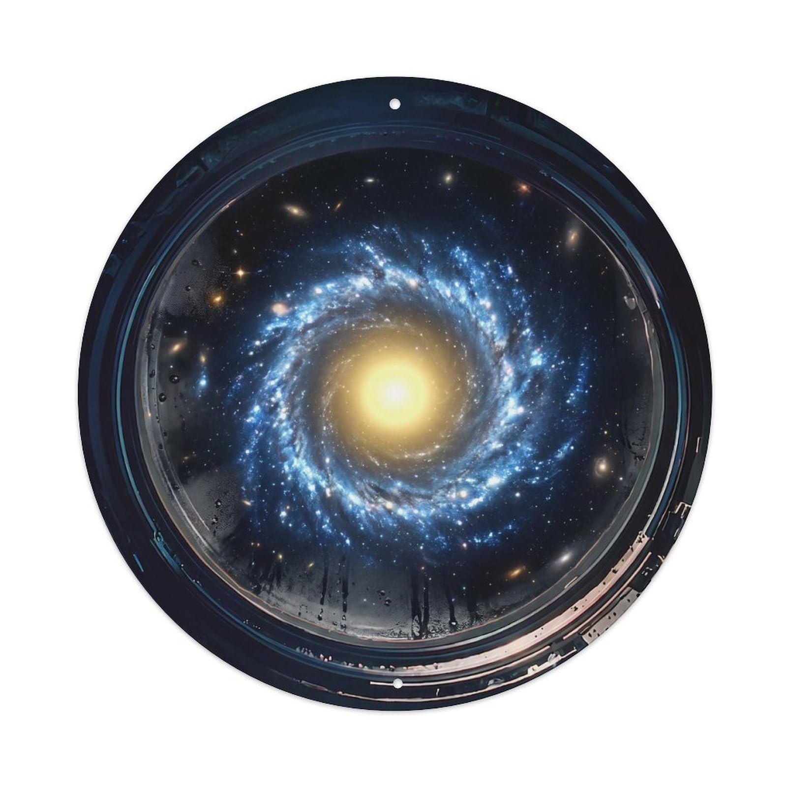 Ring Galaxy Porthole View Metal Tin Sign