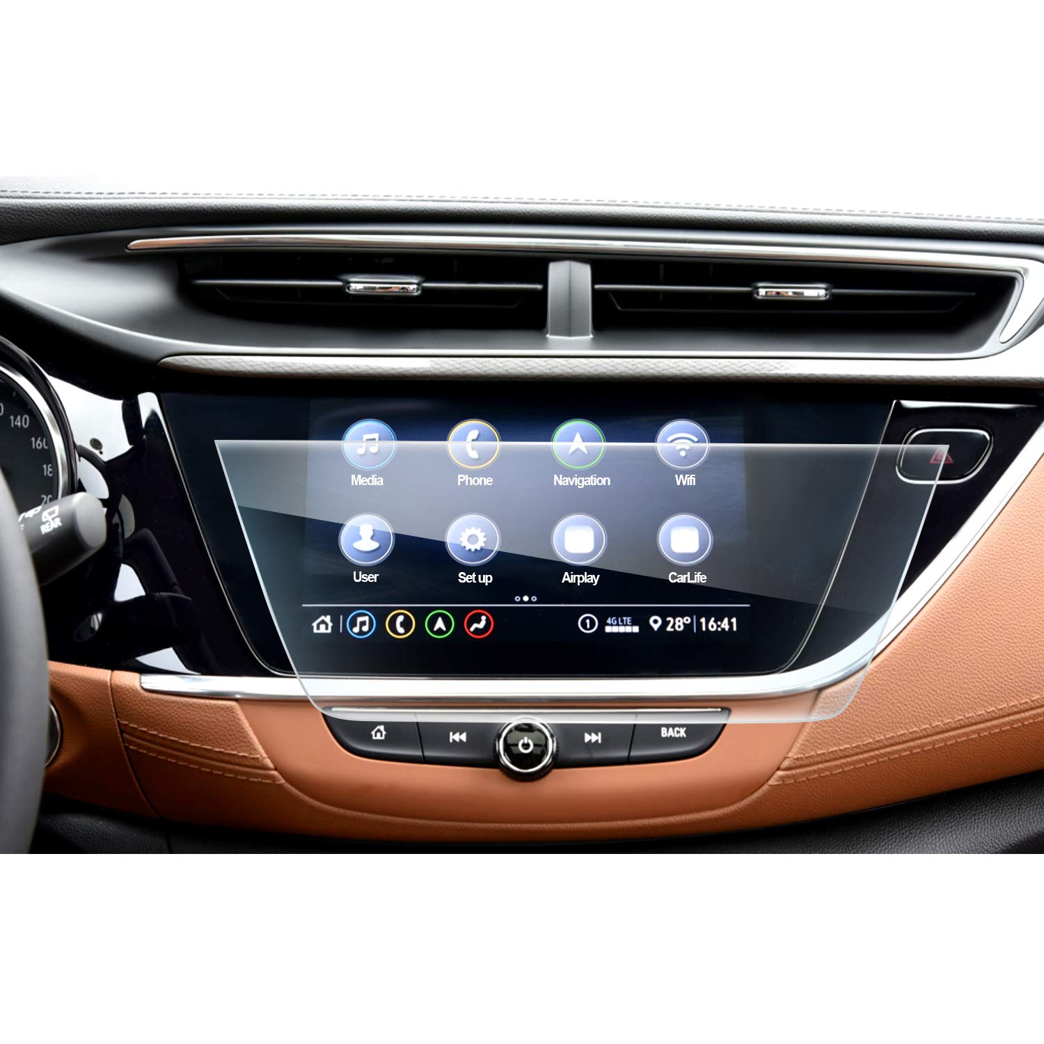 LFOTPP Car Navigation Screen Protector for 2020 2021+ Encore GX Touch Screen, Tempered Glass 9H Hardness Car Infotainment Stereo Display Center Touchscreen Protective Film Scratch-Resistant