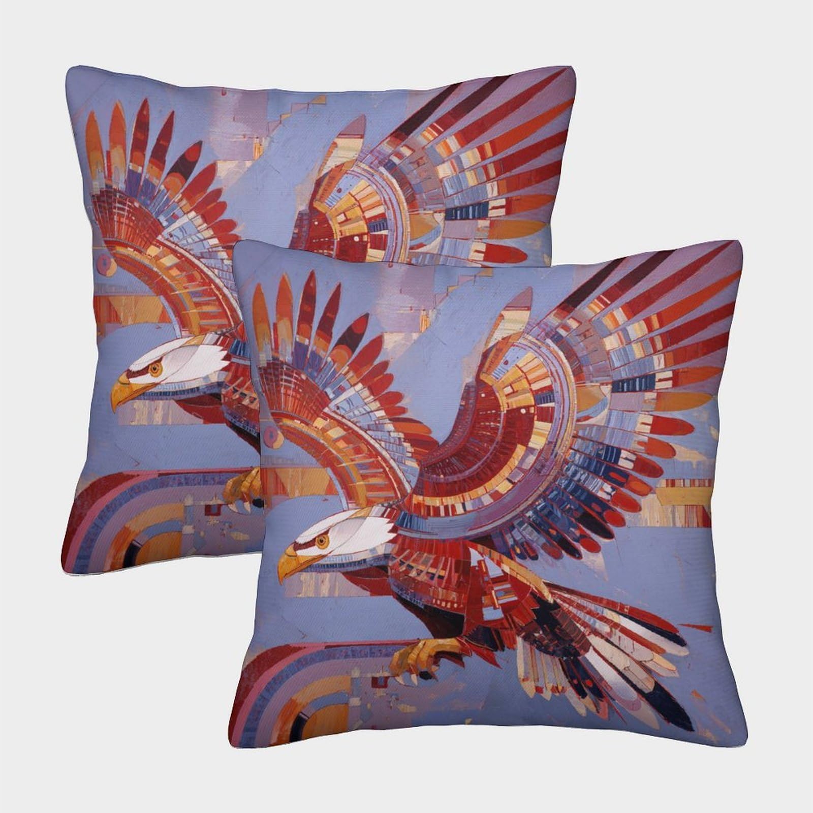 kaiyun 2 Pack Eagle, Abstract Style Pillow Case Home Decoration Sofa Cushion Cover 40x40cm