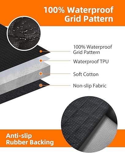 Miniatura 7 de PETICON Funda de asiento de automóvil para perro para asiento trasero funda de asiento de automóvil 100 impermeable para perros con ventana de malla