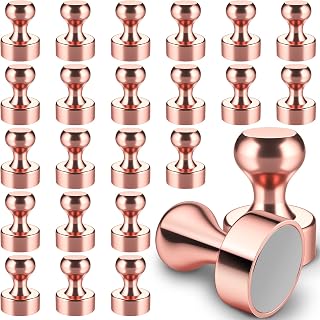 Grtard 24 Pack Refrigerator Magnets, Magnets for Whiteboard, Fridge Magnets, and Magnetic Push Pins for Kitchen, Office, School, Whiteboard, Locker