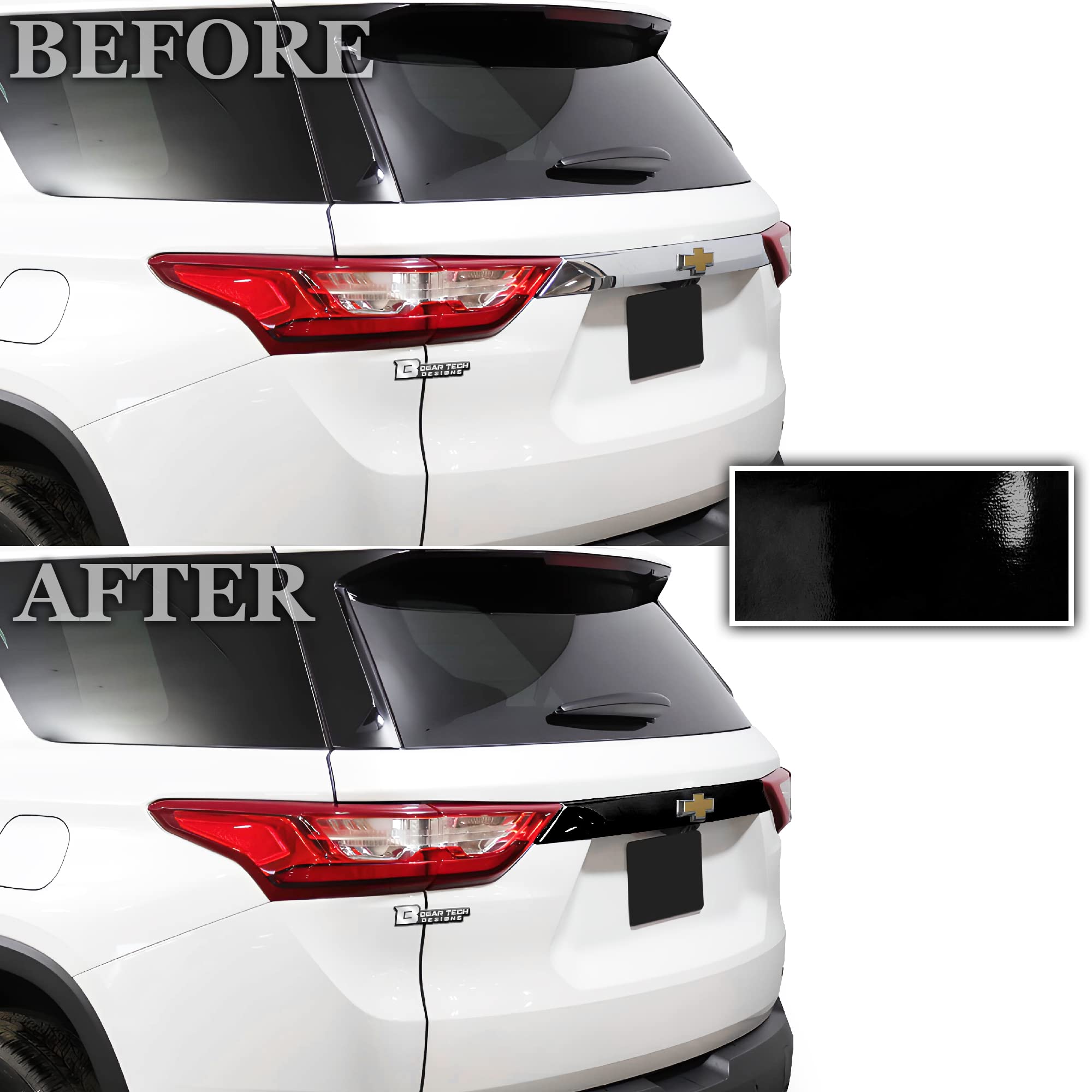 Blackout Decal Film For Chrysler 300 Rear Bumper Chrome Delete - Vinyl Sticker