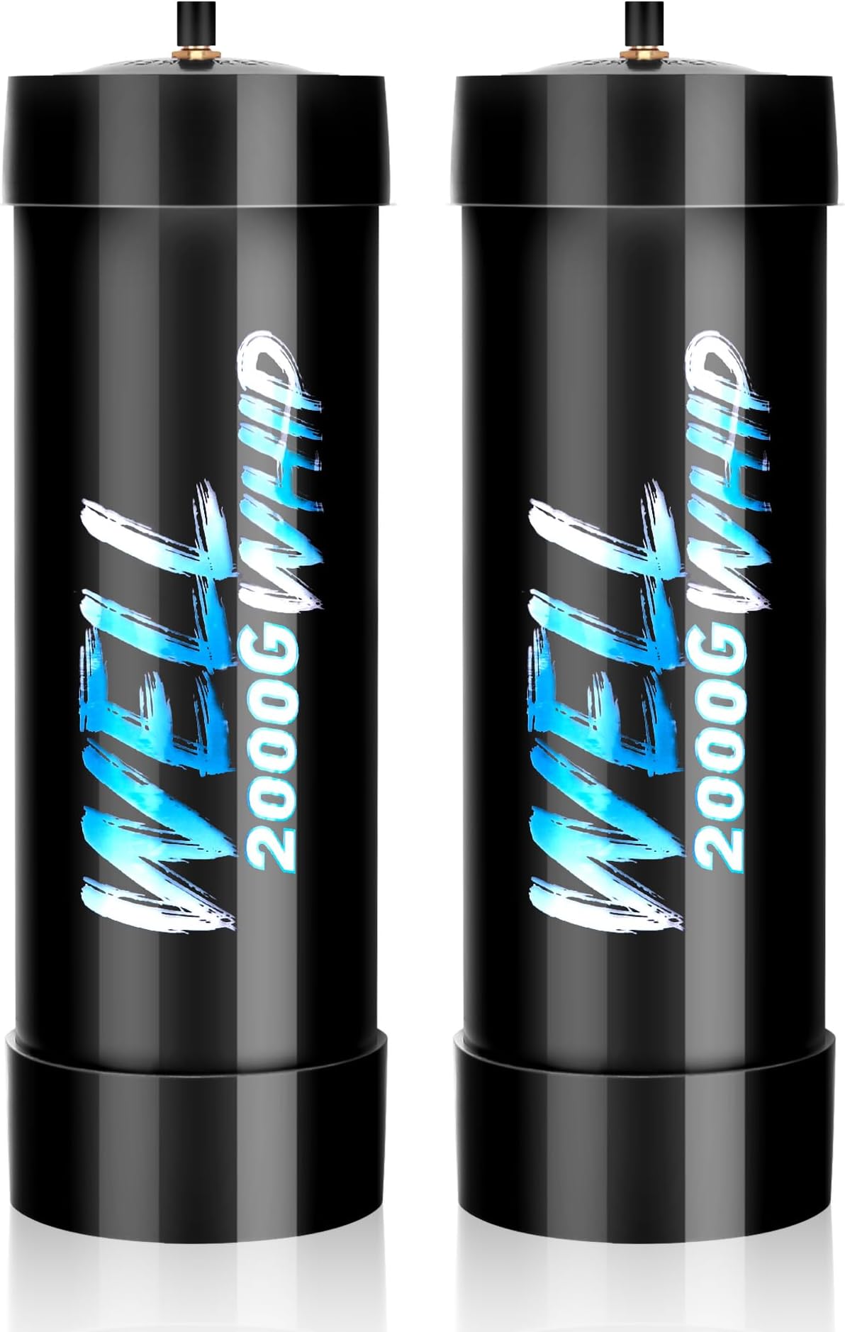WellWhip Whipped Cream Charger - 3.3L×2（4000g） Nitrous Oxide (N2O) Tank, 99.99% Food-Grade, ISO Certified, Compatible with Most Dispensers