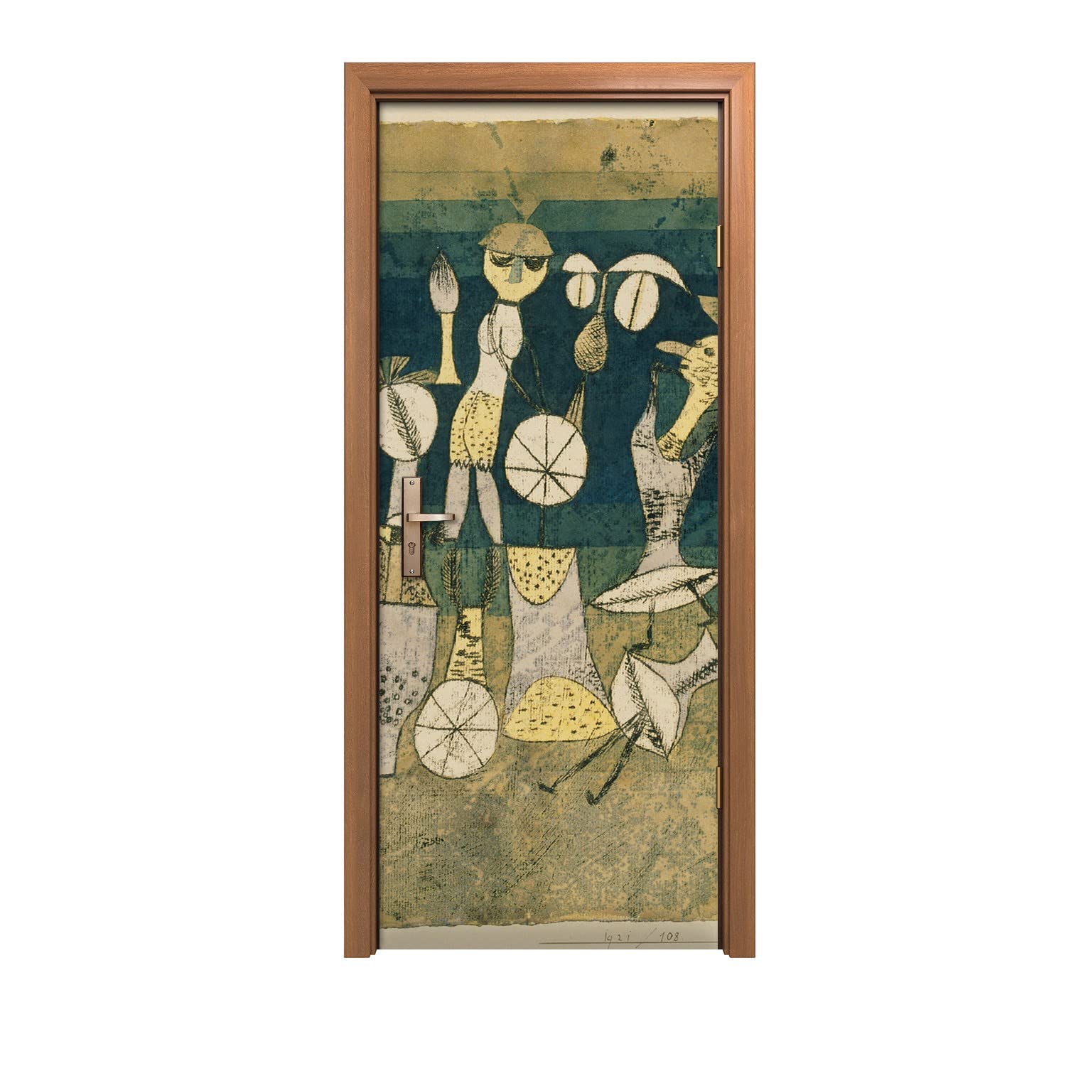 Autocollant de porte 80x200cm La comédie pour décoration murale