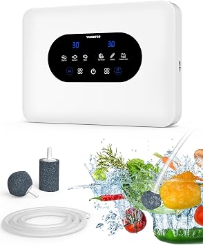 Ozone Machine Generator for Water and Air with Dual Outlets Air Ionizers for Home with Negative Ions and Timer