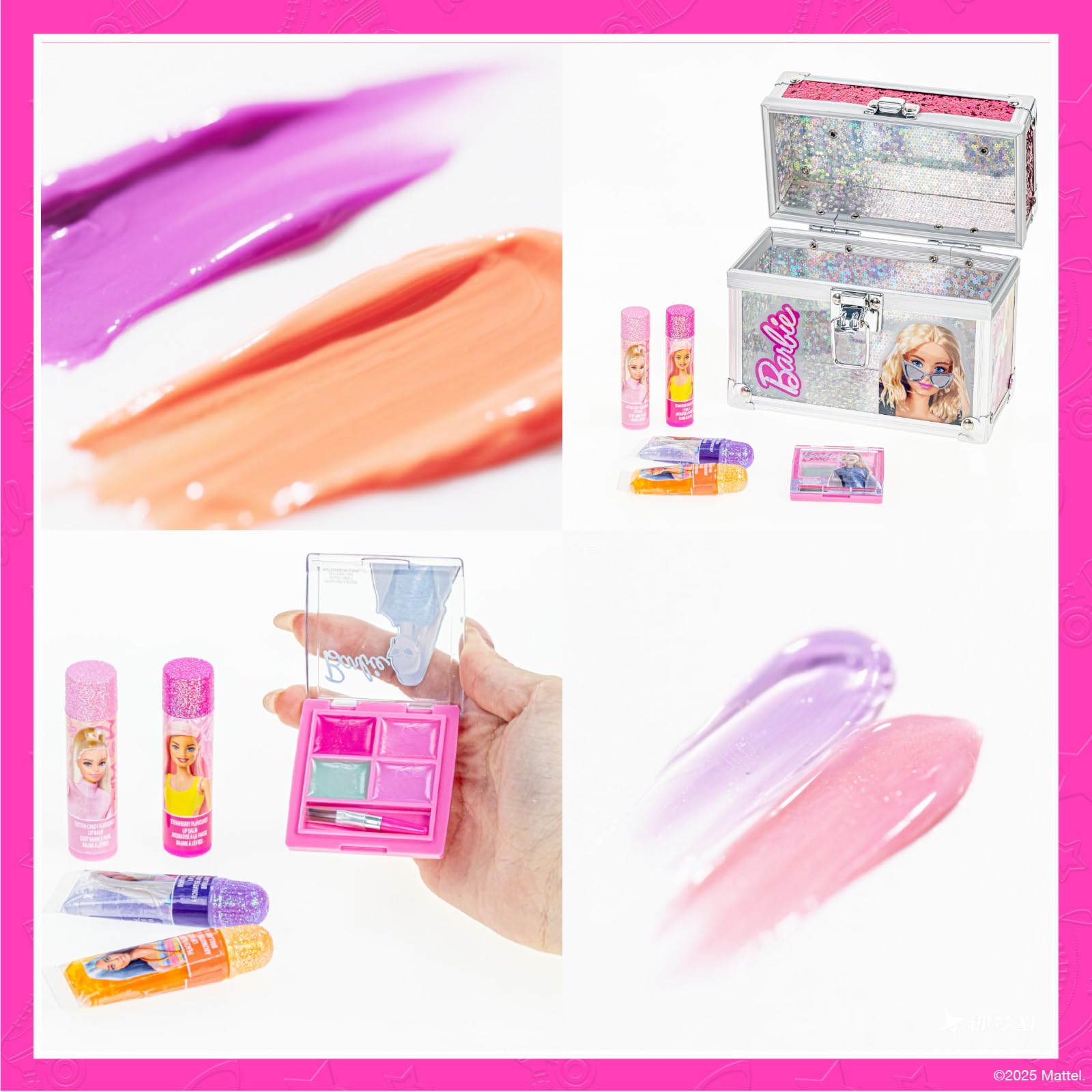 Amazon.com : Barbie Beauty Mini Train Case Set Includes Lip Gloss
