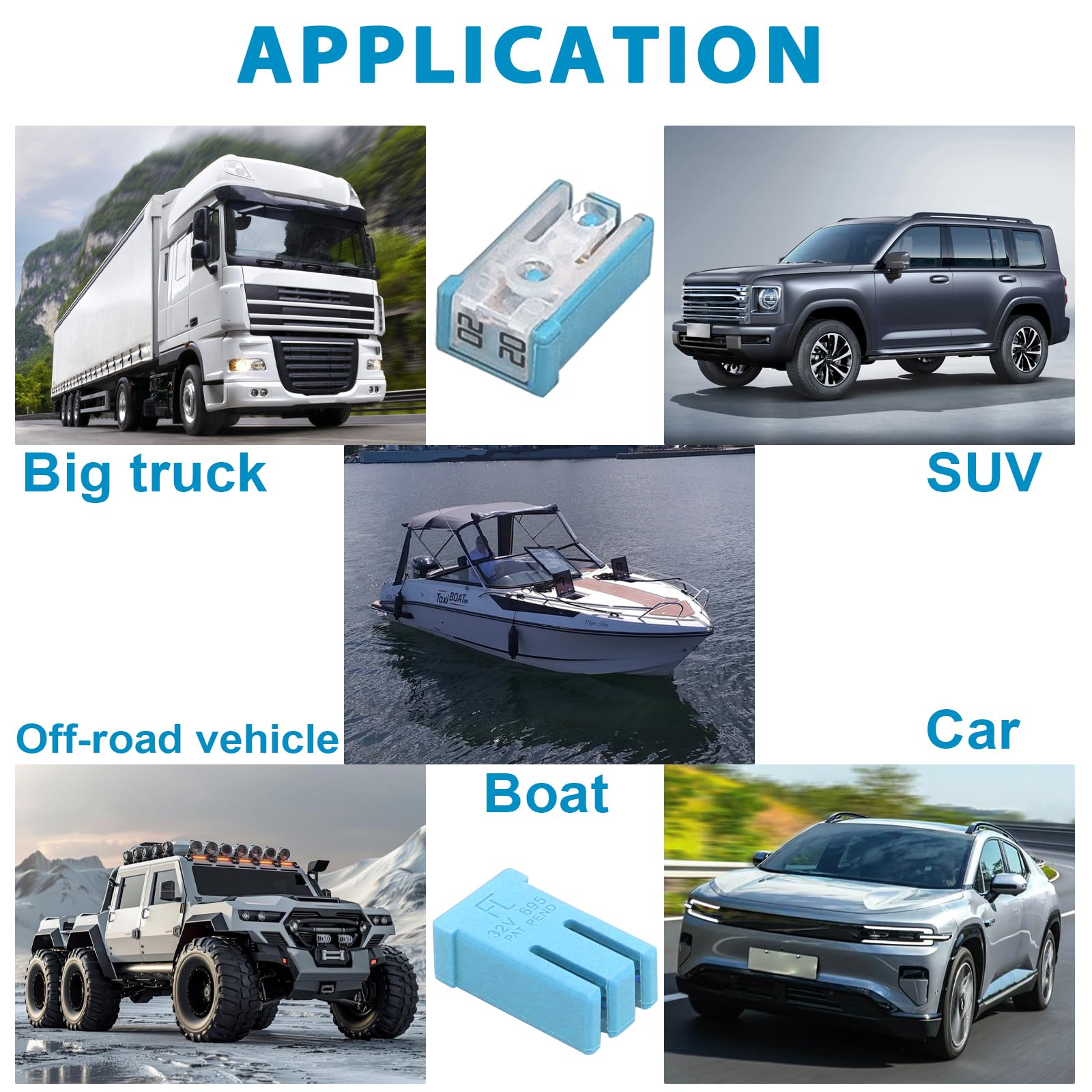 Kit di 34 fusibili a cartuccia compatibili MCASE per auto straniere e domestiche, camion e SUV