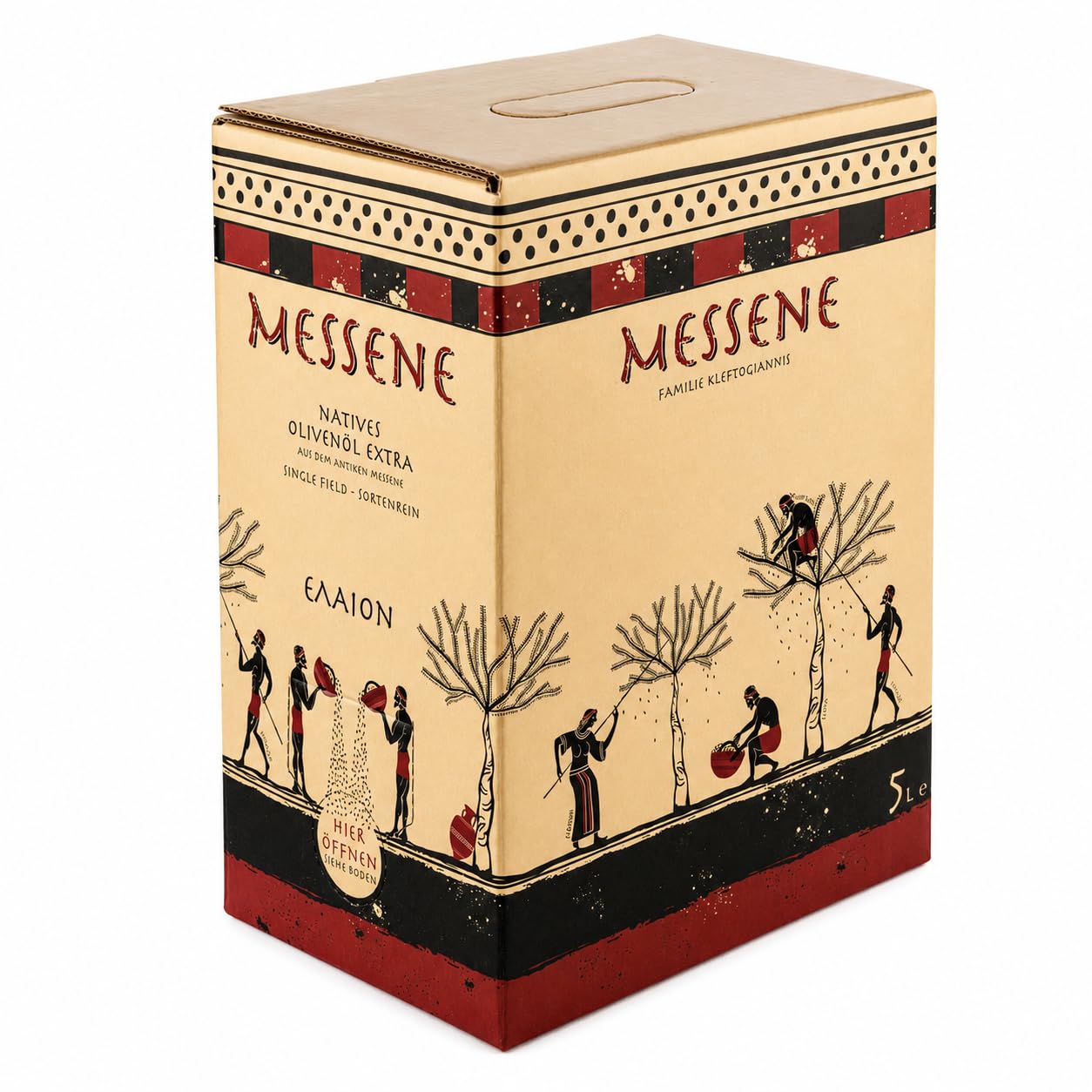Aktuelle Ernte 2025, Premium 5 Liter Natives Olivenöl Extra in umweltfreundlicher Verpackung mit Hahn, nur 0,2% Säure, sortenrein, handgepflückt, täglich kalt extrahiert, BirdSafe aus Griechenland