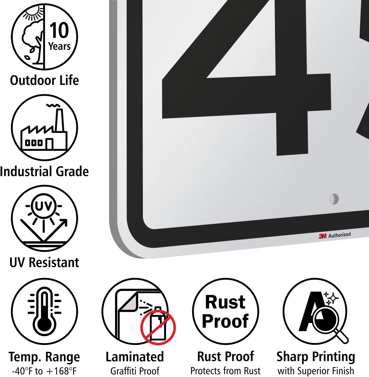 SmartSign "Speed Limit 45 MPH" Sign | 18" x 24" 3M Engineer Grade Reflective Aluminum