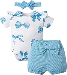Asmea Vetement Bebe Fille Naissance Été Ensemble Bébé Fil…