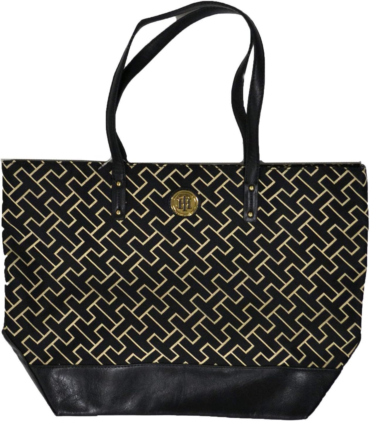 Tommy Hilfiger Tote Purse - Black Tan