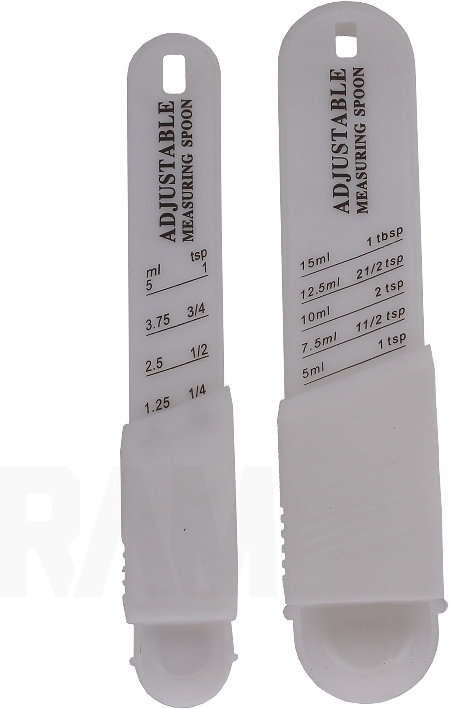 Set of 2 ADJUSTABLE Ram-Pro Measuring Spoons - Measures 1/8 tsp to 1 tbsp