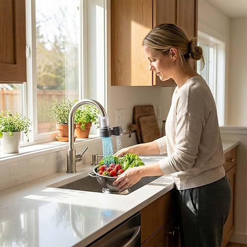 Miniatura 7 de Sistema de filtración de agua de montaje en grifo vertical, filtro reductor de plomo, agua de gran sabor, fácil instalación, filtro de agua para