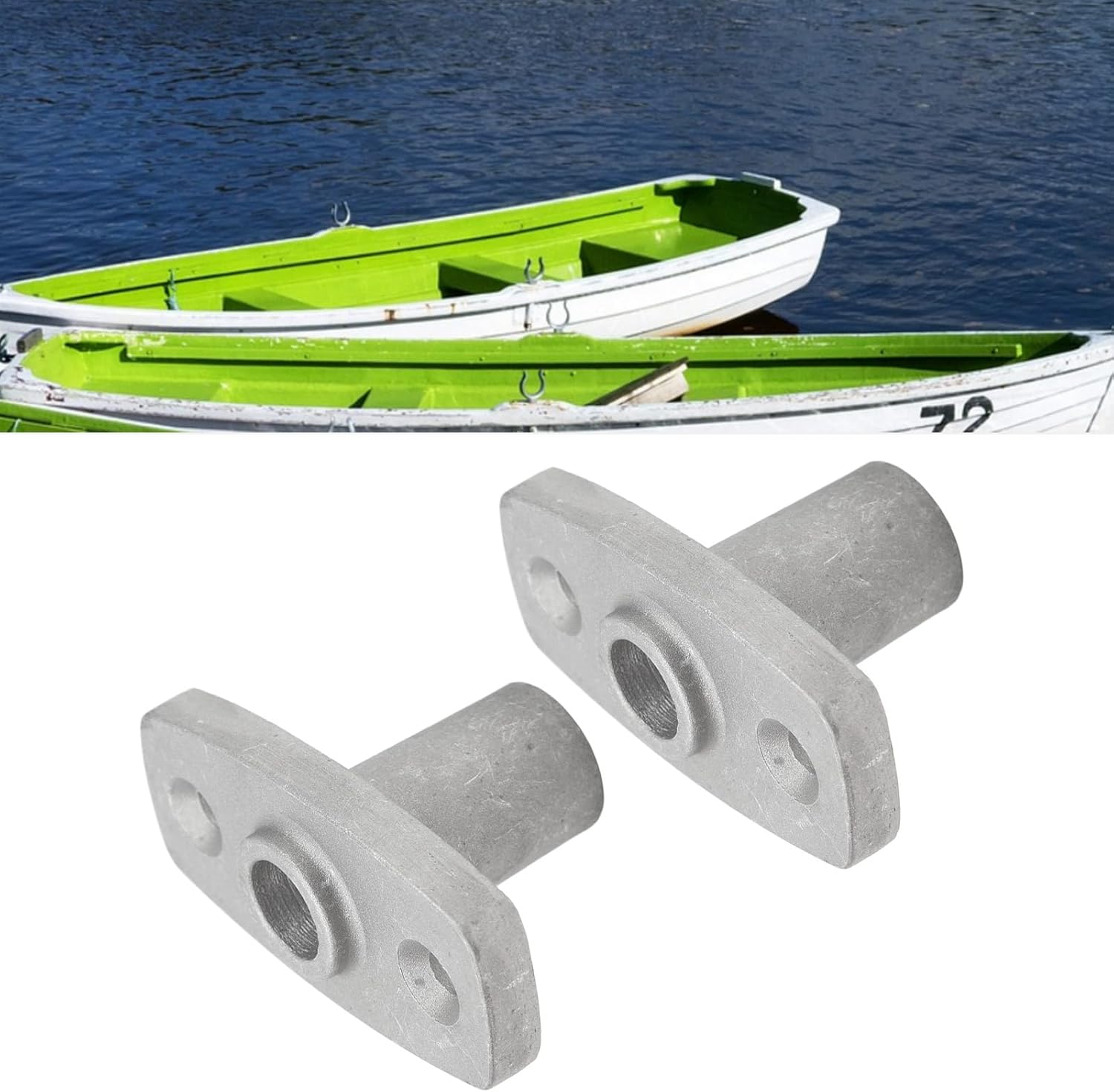 Rugged 2Pcs Top Mount Rowlock Socket 1/2in, Reliable Oar Lock Holder for Boats, Universal T Shape Bracket, Marine Socket, Easy to Install, Suitable for Sea Water Use