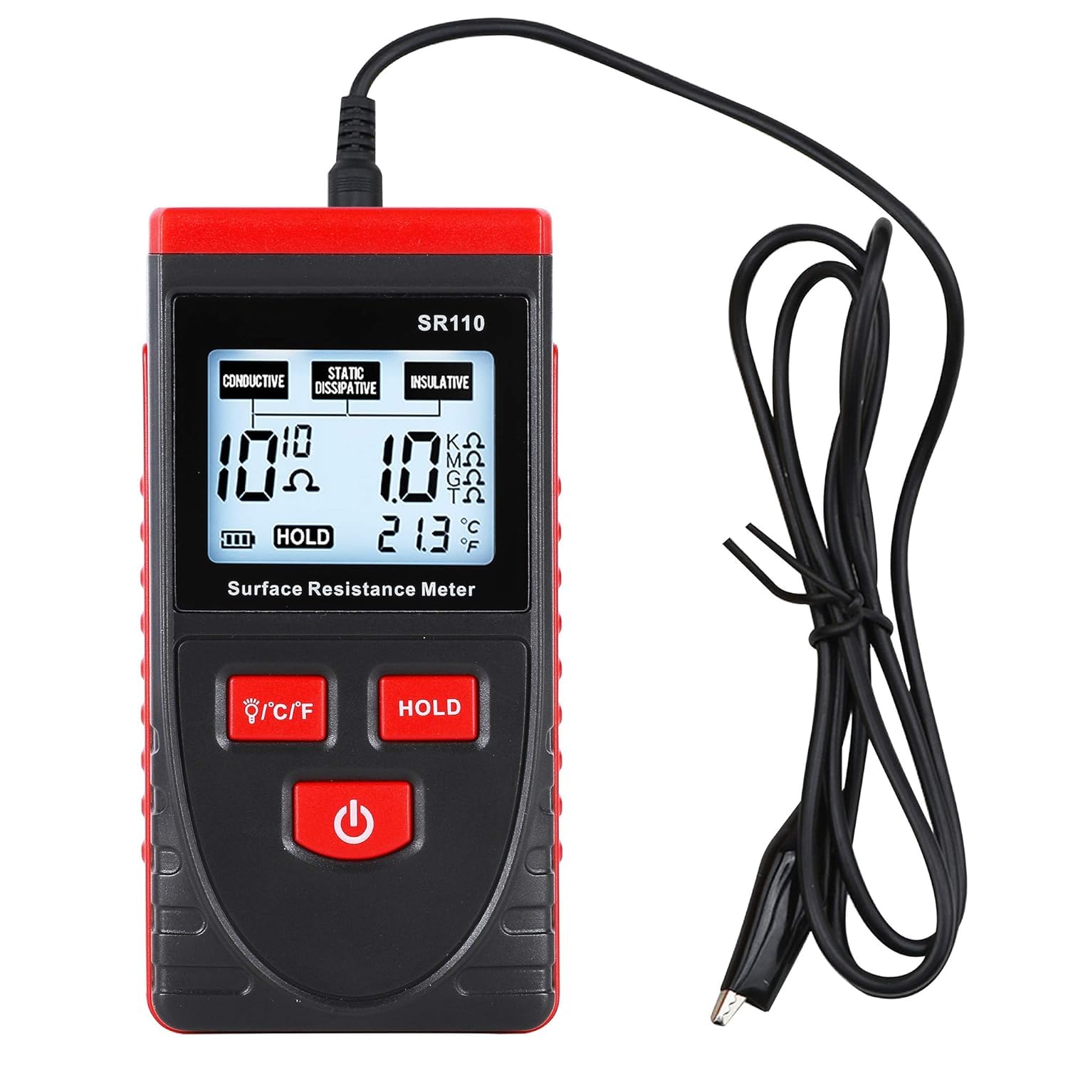 GLOBAL STATIC SOLUTIONS Surface Resistance Tester Resistor Meter Insulation High Precision Antistatic Tester Impedance Measuring Instrument-picture-16