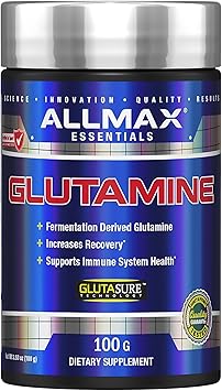 ALLMAX L Glutamine Powder 100g, Fermented L-Glutamine Powder Pure, Unflavored Glutamine Supplement for Gut Health, Recovery & Immune Support, Vegan, Gluten Free