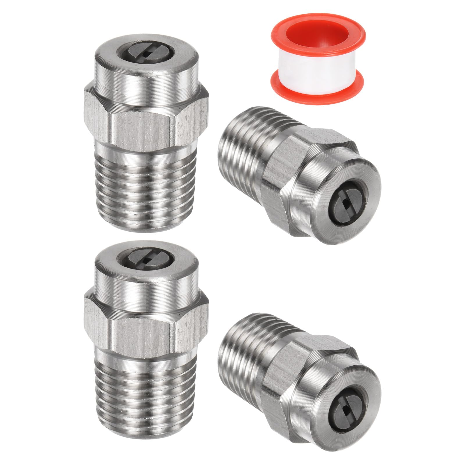 M METERXITY 4 Pack Surface Clean Tips, 40 Degree 1/4" NPT Male #40050 Pressure Washer Nozzles Cleaner Nozzle Replacement