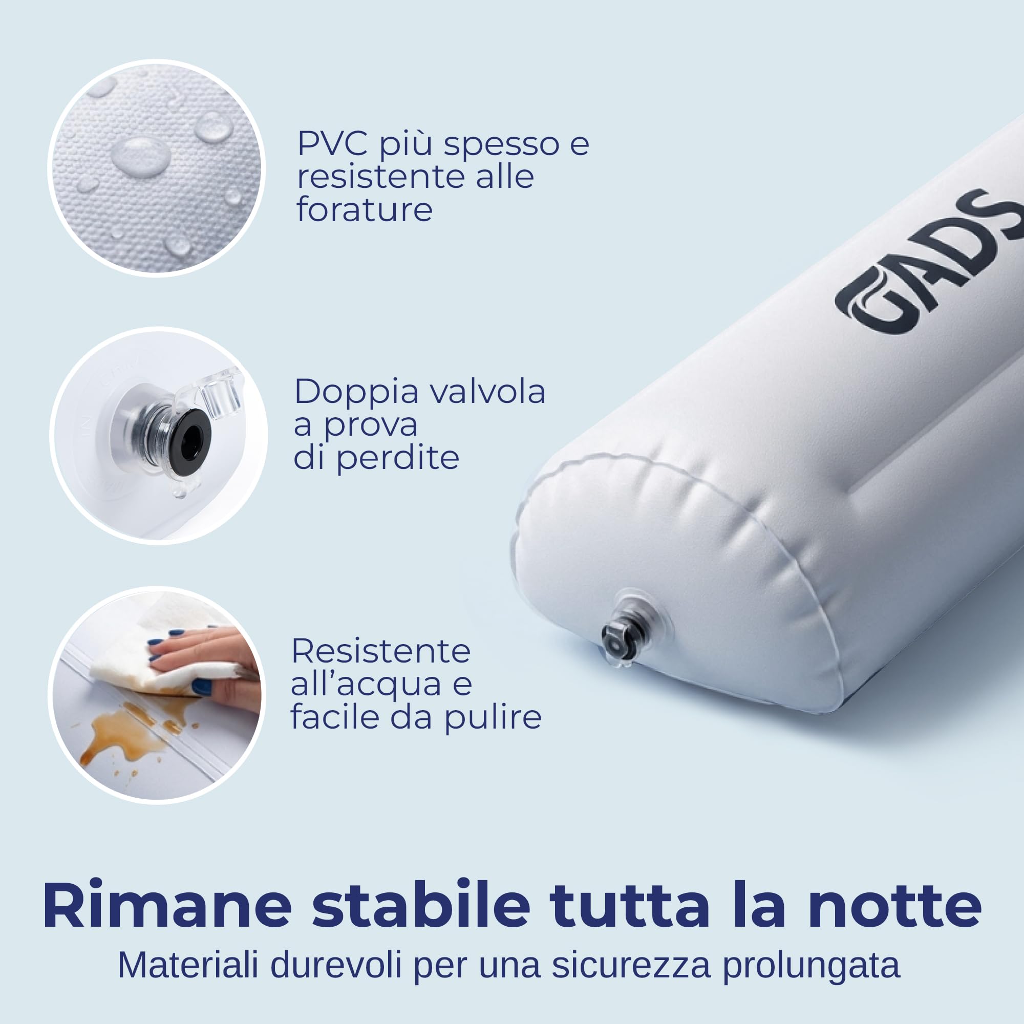 Sponde Letto da Viaggio per Bambini (Confezione da 2), Barriere Letto Gonfiabili per Letti Singoli, Matrimoniali, Queen e King, Paracolpi Portatili e Antiscivolo – Resistenti all’Acqua e Durevoli