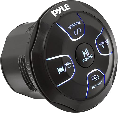 Pyle Controlador de audio BT inalámbrico amplificado  300 W impermeable nominal receptor marino control remoto para automóvil, camión, barco, 4 x 4,