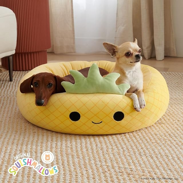 Foto 5 de 6 de Squishmallows Cama Original para Mascotas Maui Piña de 30 Pulgadas
