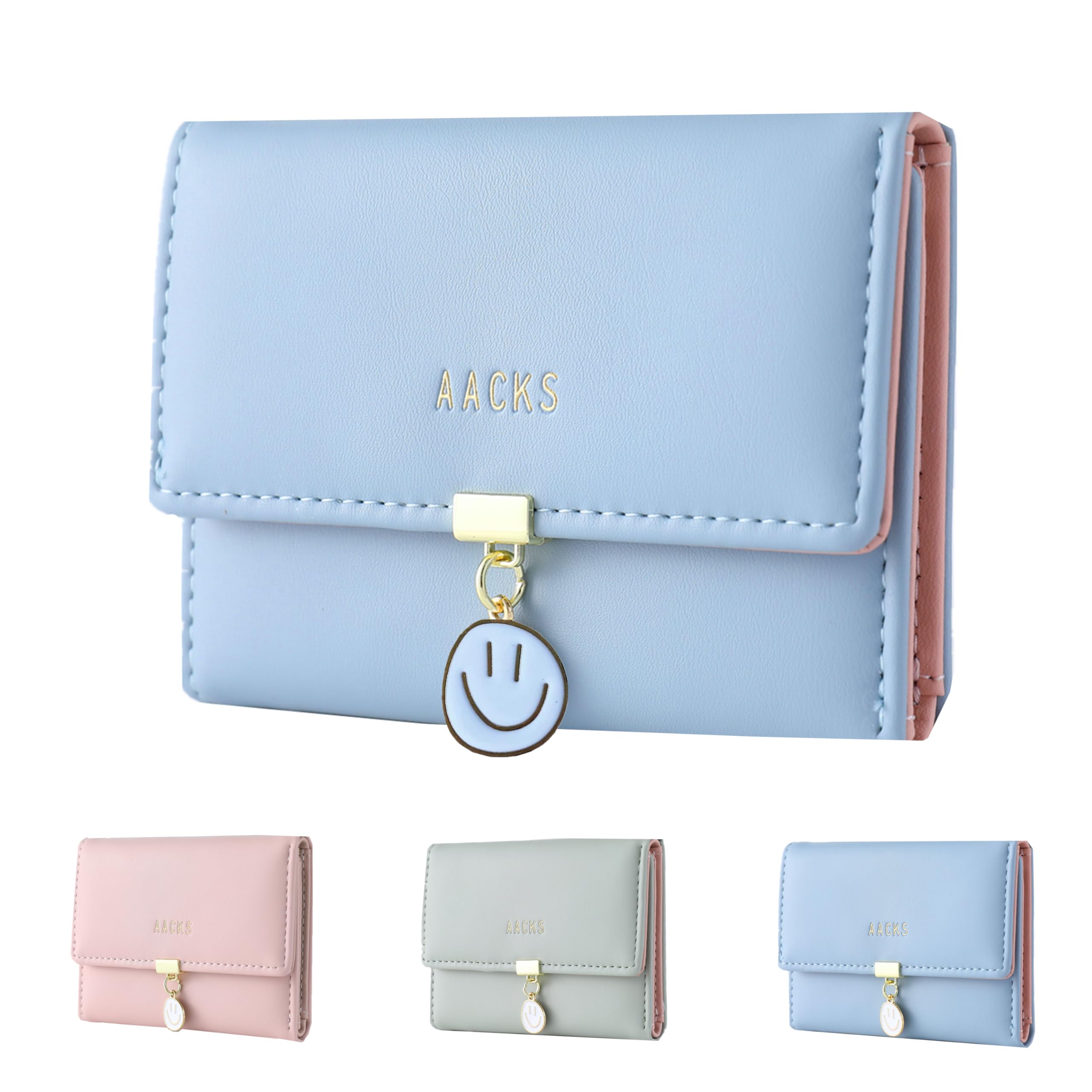 AACKS Girls Small Wallet, Blue