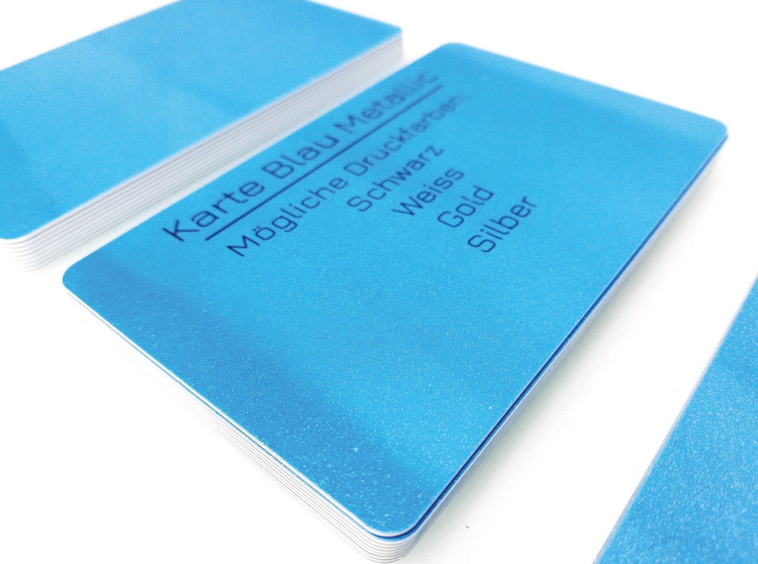 500 Premium Plastikkarten/PVC Karten Blau Metallic, 5-500 Stück, Rohlinge, blanko, Kartendrucker, NEU! (500)