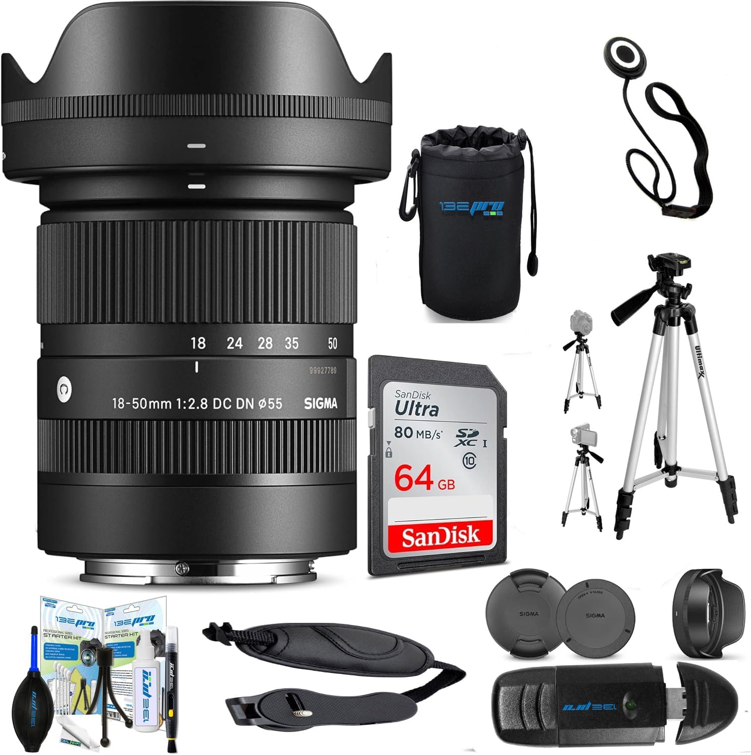 Sigma 18-50mm f/2.8 DC DN Contemporary Lens for Sony E with Deal-Expo Accessories Bundle...