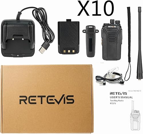 Miniatura 8 de Retevis Radios RT27V MURS, walkie talkies con auricular para adultos, radios bidireccionales recargables, sin licencia, 5 canales de bajo tráfico,