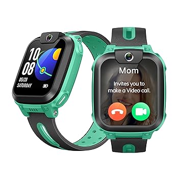 imoo Kids Phone Watch Z1 – Smart Watch with GPS Tracker, 4G Video & Voice Calls, Advanced Parental Controls, Durable Quality with IPX8 Water Resistance, SOS, Gift for Kids (Green) - image, photos