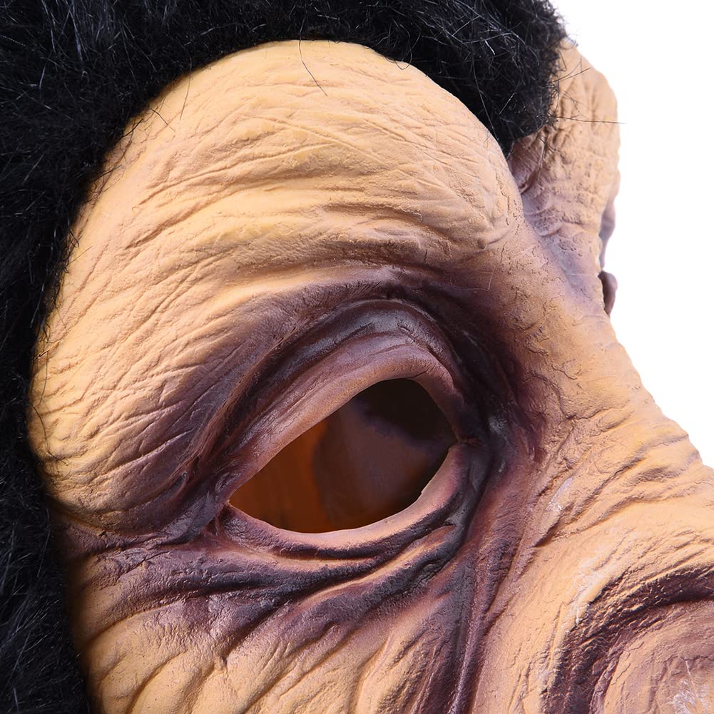 Ristyur Máscara De Mono De Látex Para Adultos – Disfraz De Chimpancé Realista, Casco Divertido Para Halloween Y Cosplay
