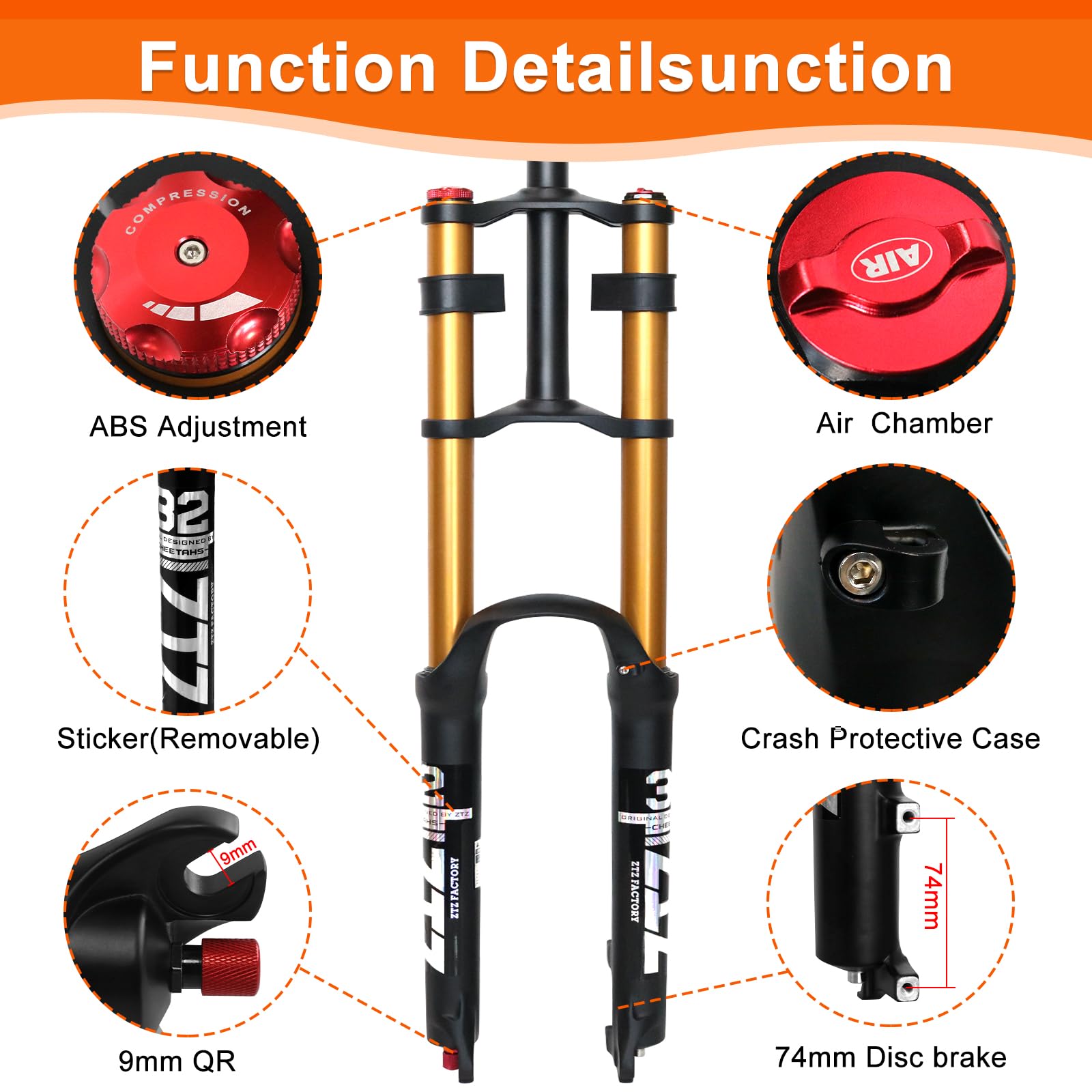 Amazon.com: ZTZ: MTB Forks
