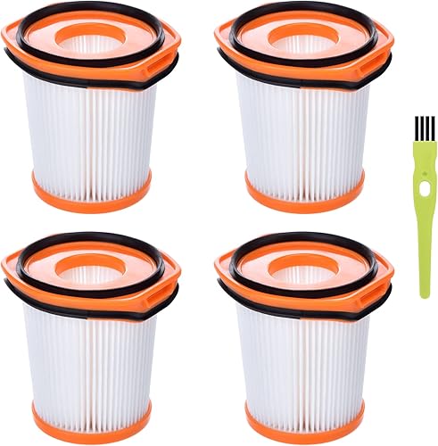 WS642AE Filtro de repuesto para Shark Wandvac Sistema de auto-vacío WS642AE Ultra-ligero potente aspiradora inalámbrica (paquete de 4)