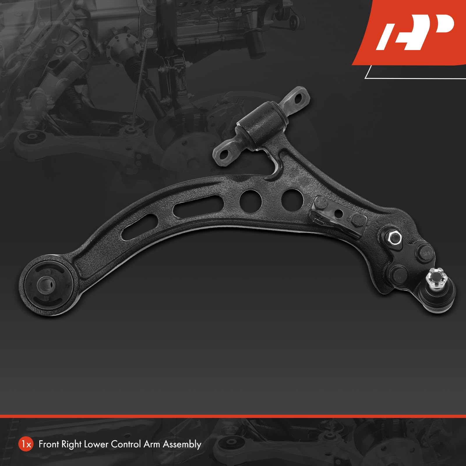 APDTY 631995 Front Lower Right Control Arm With Ball Joint – Fits 1999-2003 Mazda Protege / Protege5 (Passenger Side)