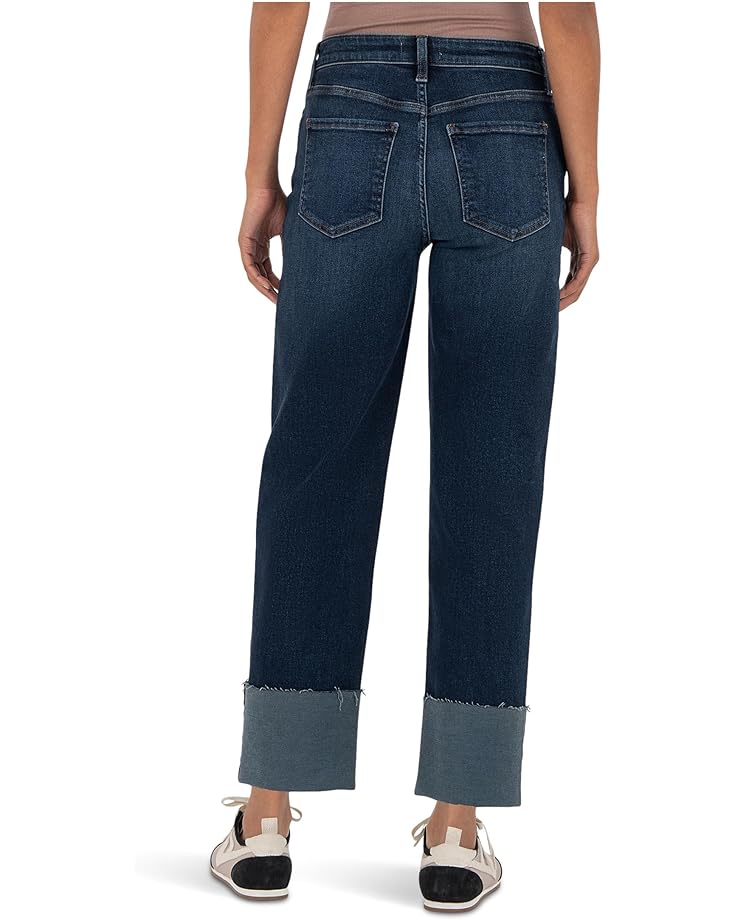 KUT from the Kloth FAY HIGH RISE FAB AB STRAIGHT LEG-ROLL UP RAW HEM - #3 of 4