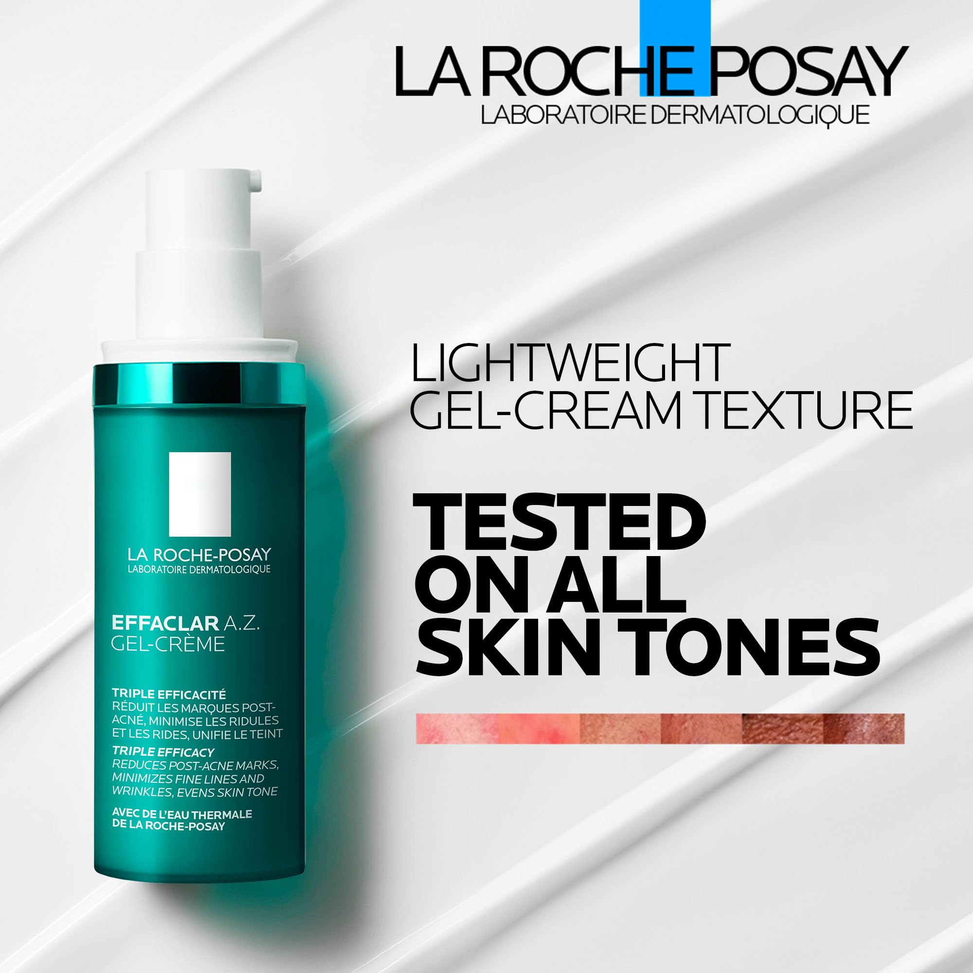 La Roche-Posay Effaclar A.Z. Gel-Cream, Trattamento Anti-Imperfezioni e Anti-Invecchiamento, Purifica la Pelle, Corregge le Macchie Pigmentarie, Arricchito con Acido Azelaico e Acido Ialuronico, 40 ml