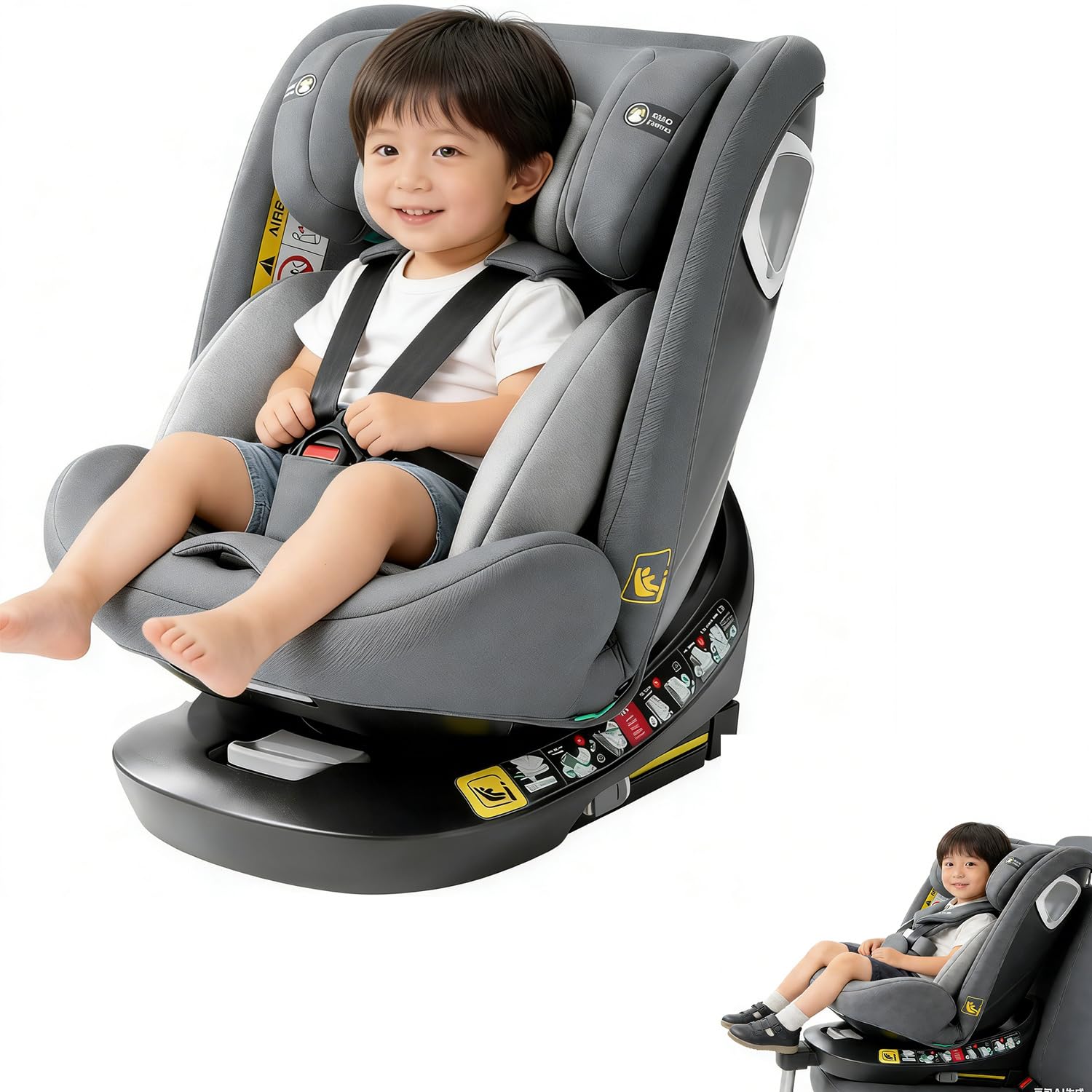 Amazon | COLEBREAD チャイルドシート 360° 回転式 isofix 新生児~12歳