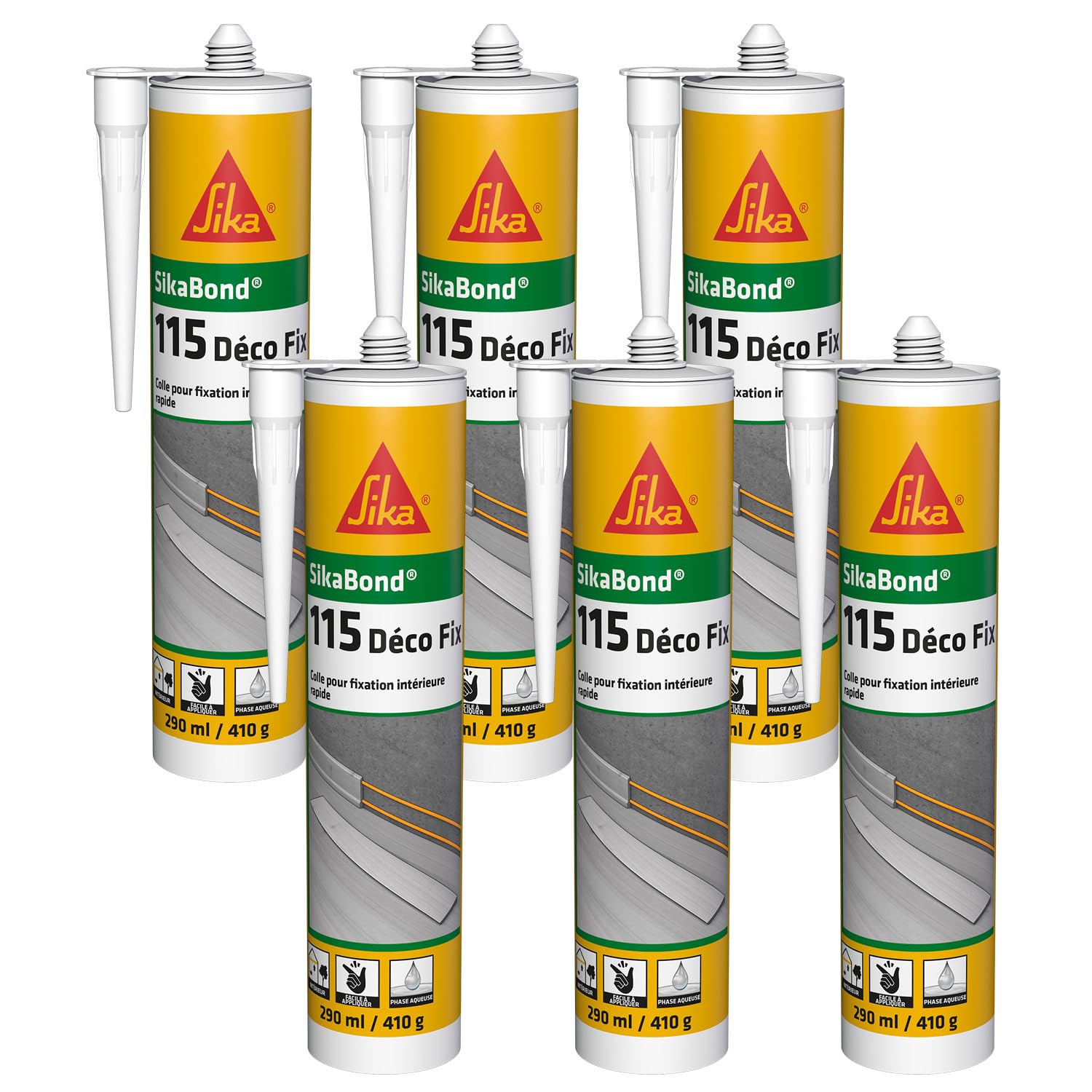 Colle SikaBond 115 Déco Fix pour fixer sans trouer les murs et éviter les fissures