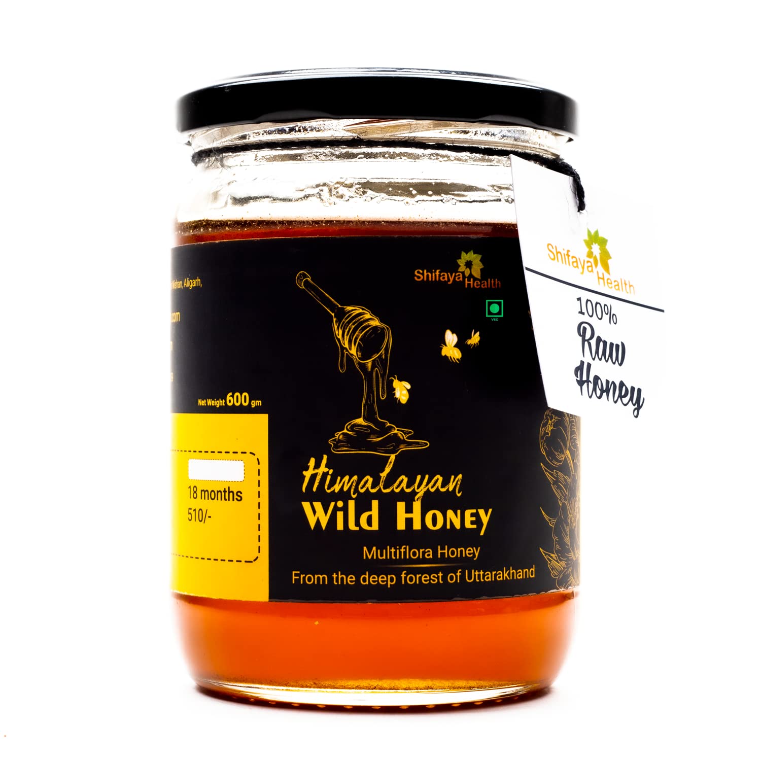 Shifaya Health Himalayan Wild Honey From Uttarakhand Forests|100% Raw,Natural And Unprocessed Honey(600) (B0BYF1262Q) Amazon Price History, Amazon Price Tracker