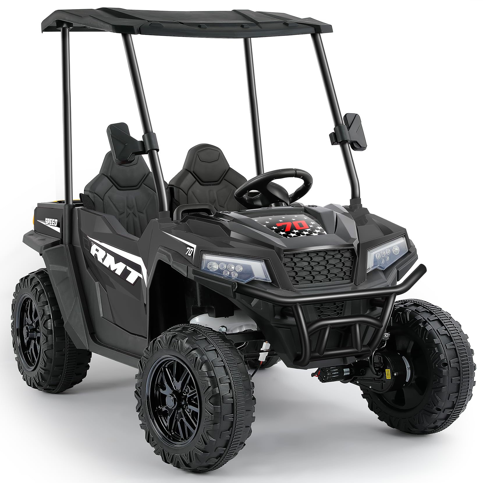 Photo 1 of ELEMARA 24V Side by Side Electric Off-Road Truck, Dark Black