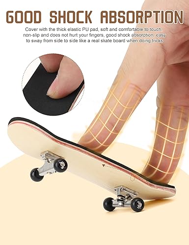 Miniatura 3 de Yosoo Health Gear Patinetas para dedos, tabla de patinaje para dedos, 1 pieza de aleación de madera de arce, monopatines con caja para reducir la