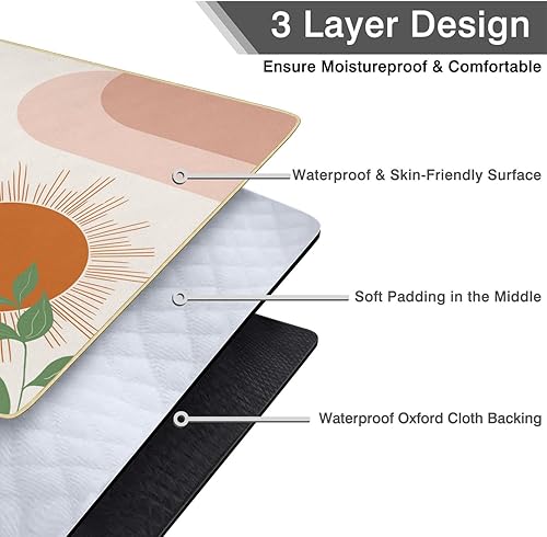 Miniatura 32 de Manta de picnic extra grande impermeable plegable (80 x 80 pulgadas), manta de playa impermeable a prueba de arena, 3 capas para el aire libre