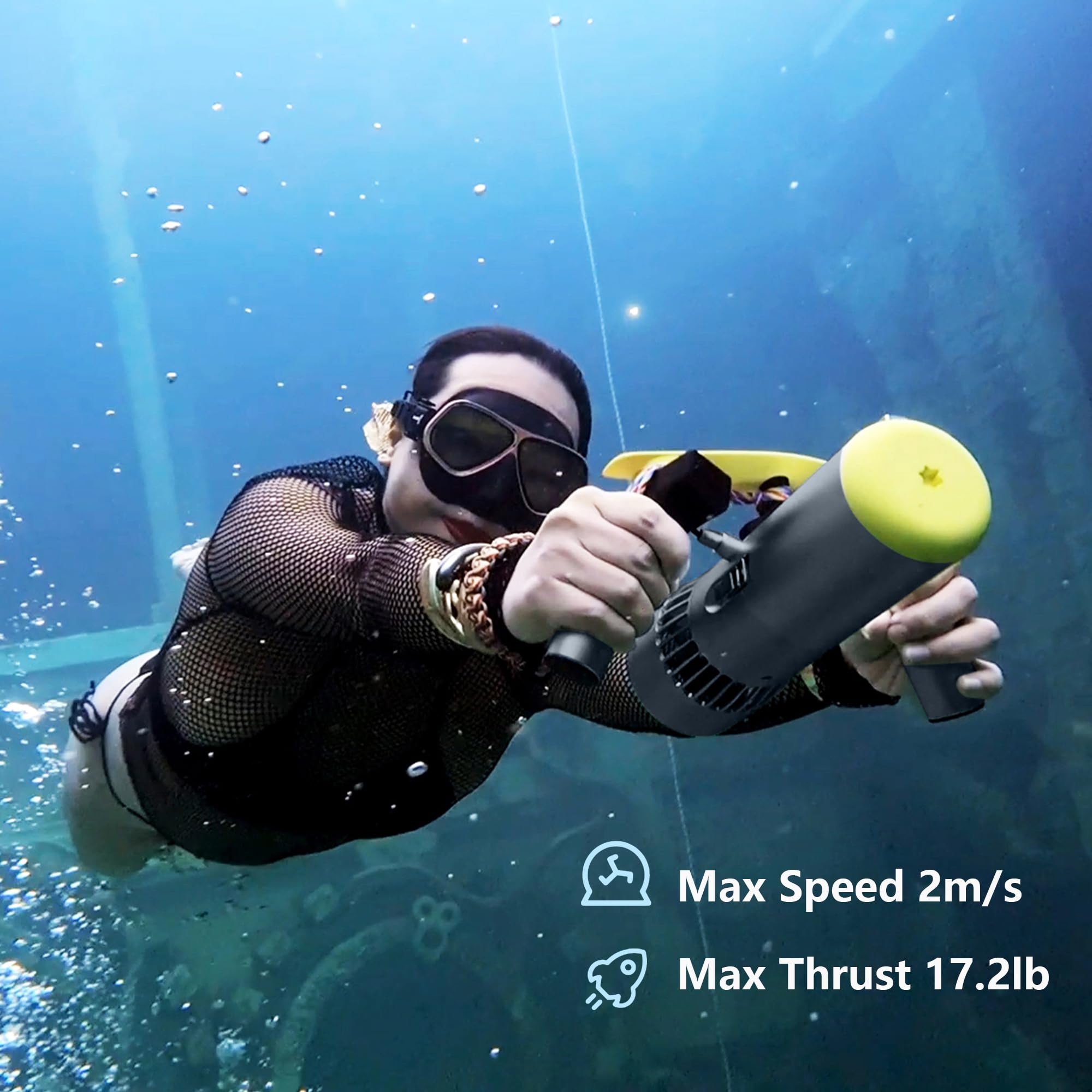 OMPHOBBY Edge K5 Scooter sous-Marin 50M étanche Autonomie 60 Minutes Contrôle 3 Vitesses